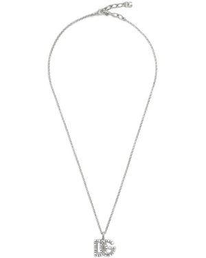 Dolce & Gabbana Dg Logo Embellished Necklace - White
