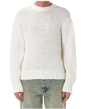 sunflower Frederik Cropped Crewneck Knitted Jumper - White