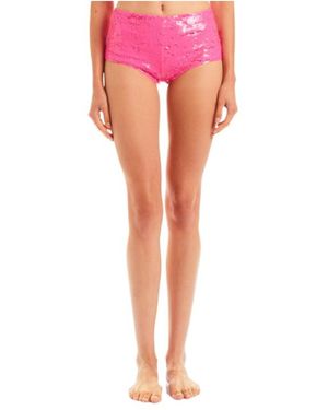 P.A.R.O.S.H. Sequined High-Waisted Bikini Bottoms - Pink