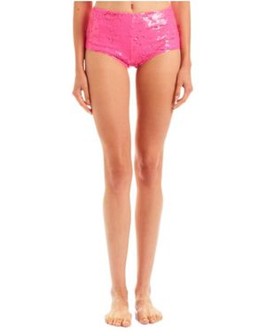 P.A.R.O.S.H. Sequined High-Waisted Bikini Bottoms - Pink
