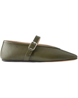 Le Monde Beryl Stella Leather Flats - Green