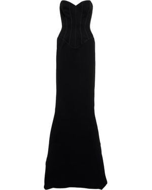 Maticevski An Ode Bustier Crêpe Gown - Black