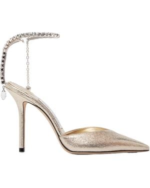 Jimmy Choo Saeda 100 High-Heeled Sandals - White