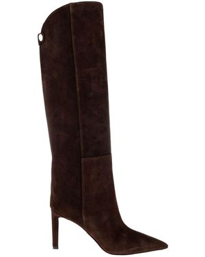 Jimmy Choo Alizze 85 Pointed-Toe Boots - Brown