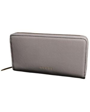 Gucci Zip Around Wallet With Lettering - Grey