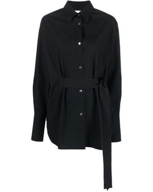Studio Nicholson Single-Breasted Long-Sleeved Shirt - Black