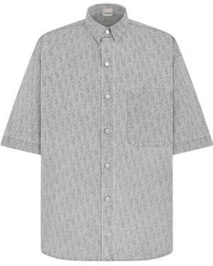 Dior Oblique Short-Sleeved Overshirt - Grey