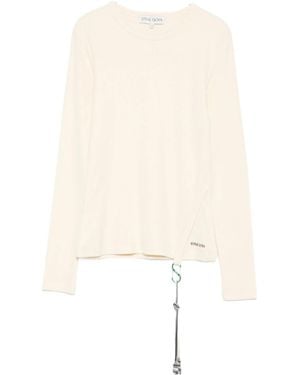 Stine Goya Chain-Detail Long-Sleeve Top - Natural