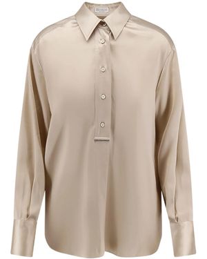 Brunello Cucinelli Long-Sleeved Shirt - Natural