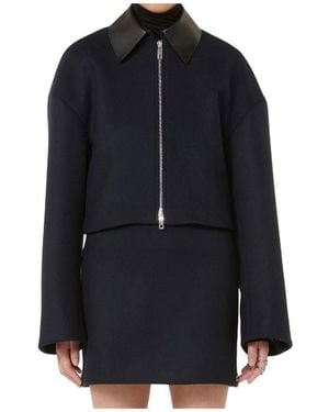 Sportmax Zip-Up Long-Sleeved Jacket - Blue