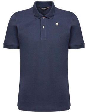 K-Way Vinnie Logo Patch Polo Shirt - Blue