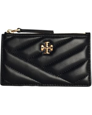 Tory Burch Kira Chevron Zipped Card Case - Black