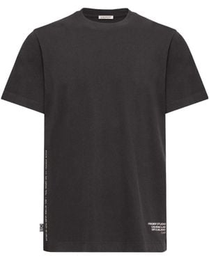Moncler X Fragment Logo Cotton T-Shirt - Black