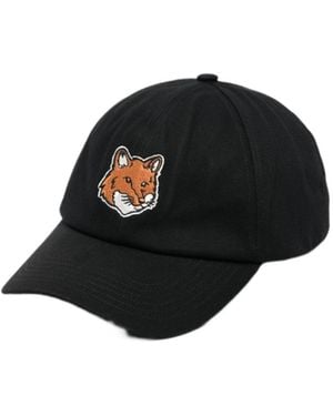 Maison Kitsuné Embroidered Hat - Black