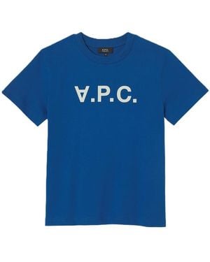 A.P.C. Crew Neck Short-Sleeved T-Shirt - Blue
