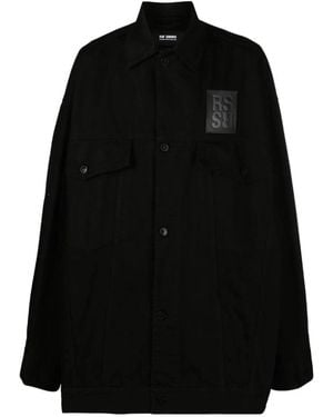Raf Simons Logo Long-Sleeved Shirt - Black