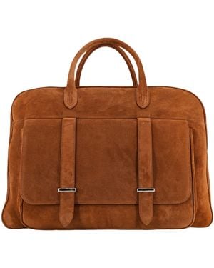 Orciani Jones Pocket Strap Duffle Bag - Brown