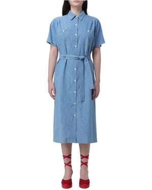 A.P.C. New Drew Denim Midi Dress - Blue