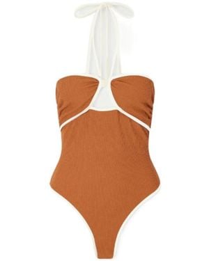 Johanna Ortiz Cutout Swimsuit - Brown