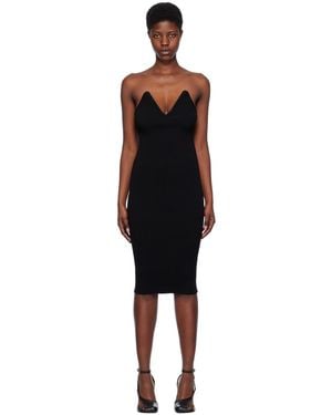 Coperni V-Neck Midi Dress - Black