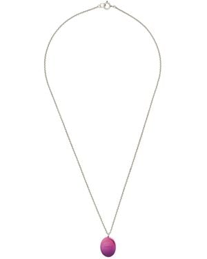 Isabel Marant Round Ball Pendant Necklace - White