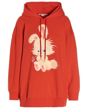 Stella McCartney Lunar New Year Drawstring Jersey Hoodie - Red