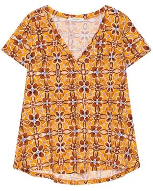 Maliparmi Caleido Flower T-Shirt - Orange