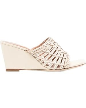 STAUD Blair Wonven-Design Wedge Sandals - Natural