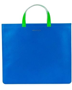 Comme des Garçons Comme Des Garçons Wallet Logo Tote Bag - Blue