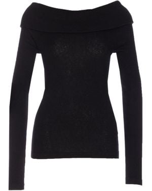 Lisa Yang Claudina Off-Shoulder T-Shirt - Black