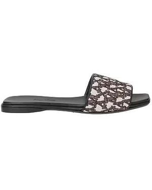 Max Mara Logo-Print Sandals - White