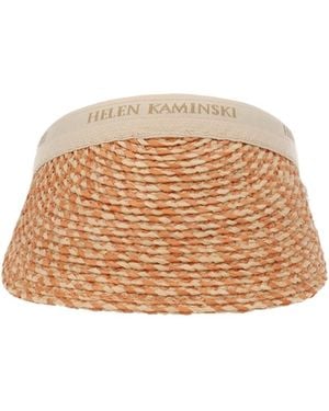 Helen Kaminski Woven Raffia Visor Hat - Natural
