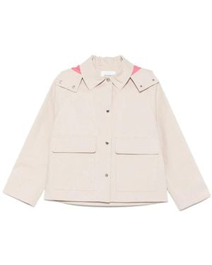 Yves Salomon Hooded Utility Jacket - Natural