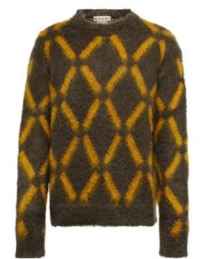 Marni Intarsia Mohair-Blend Sweater - Green