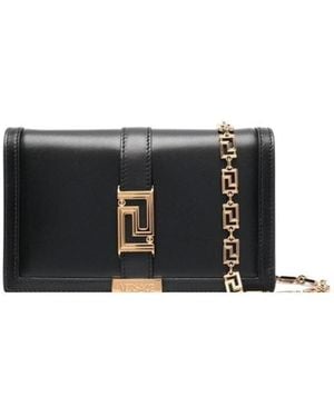 Versace Greca Goddess Shoulder Bag - Black