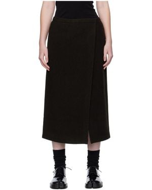Rier Wrap-Up Midi Skirt - Black