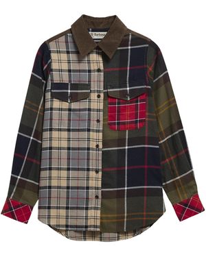 Barbour Patchworkplaid Flannel Shirt - Gray
