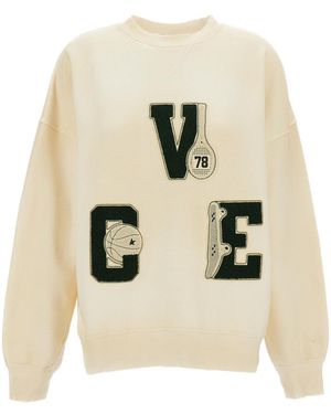 Golden Goose Vce Patch Crewneck Sweatshirt - Natural