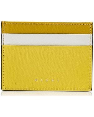 Marni Logo Printed Cardholder - Yellow