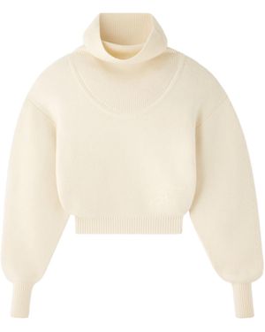 Jacquemus The Pallone Turtleneck Knitted Jumper - White