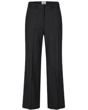 Ql2 Casual Trousers With Belt Loops - Black