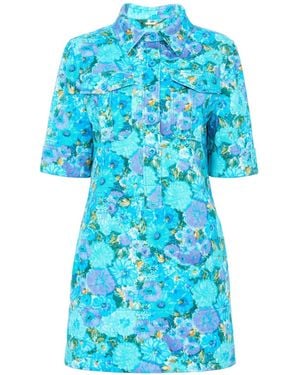 Chloé Chloé Mini Polo Dress - Blue