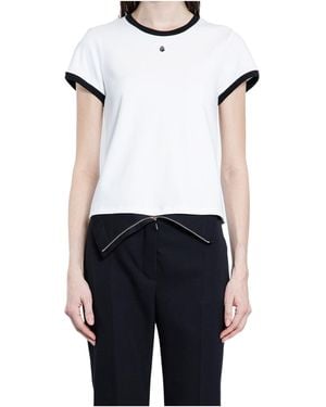 McQueen Inverted Skull Ringer T-Shirt - White
