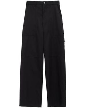 Loewe Wide Leg Cargo Trousers - Black