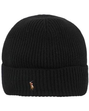 Polo Ralph Lauren Turn-Up Knit Hat - Purple