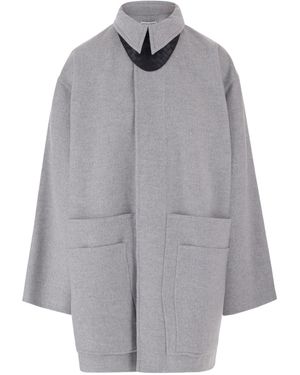 Bottega Veneta Long-Sleeved Coat - Gray
