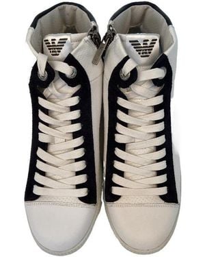Emporio Armani Logo Details Casual Trainers - White
