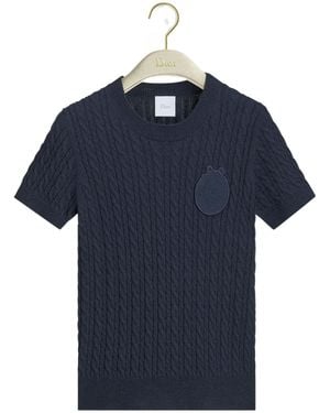 Dior Médaillon Short-Sleeved Jumper - Blue