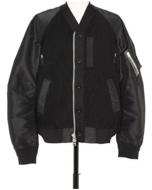 Sacai Twill Knit Blouson - Black