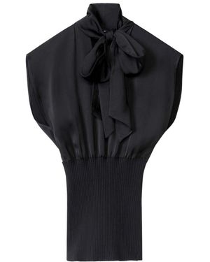 Fabiana Filippi Sleeveless Panelled Blouse - Blue